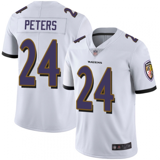 Ravens 24 Marcus Peters White Mens Stitched Football Vapor Untouchable Limited Jersey Ravens 24 Marcus Peters White Mens Stitched Football Vapor Untouchable Limited Jersey