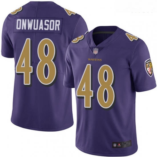 Ravens 48 Patrick Onwuasor Purple Men Stitched Football Limited Rush Jersey Ravens 48 Patrick Onwuasor Purple Men Stitched Football Limited Rush Jersey