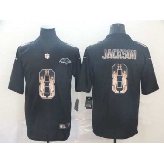 Ravens 8 Lamar Jackson Black Statue Of Liberty Limited Jersey Ravens 8 Lamar Jackson Black Statue Of Liberty Limited Jersey