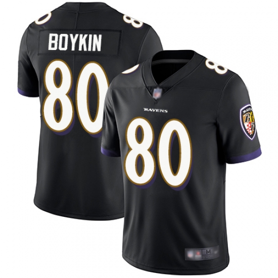 Ravens 80 Miles Boykin Black Alternate Men Stitched Football Vapor Untouchable Limited Jersey Ravens 80 Miles Boykin Black Alternate Men Stitched Football Vapor Untouchable Limited Jersey