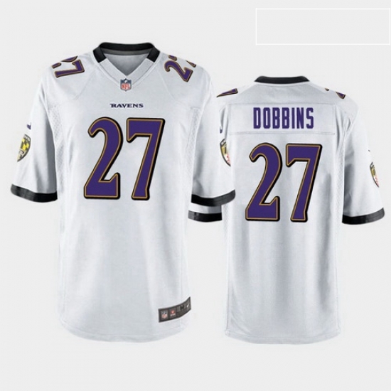 men j.k. dobbins baltimore ravens white game jersey men j.k. dobbins baltimore ravens white game jersey