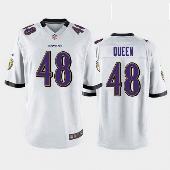 men patrick queen baltimore ravens white game jersey men patrick queen baltimore ravens white game jersey