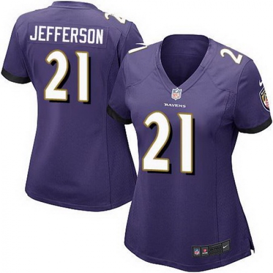Nike Ravens #21 Tony Jefferson Purple Team Color Womens Stitched NFL New Elite Jersey Nike Ravens #21 Tony Jefferson Purple Team Color Womens Stitched NFL New Elite Jersey
