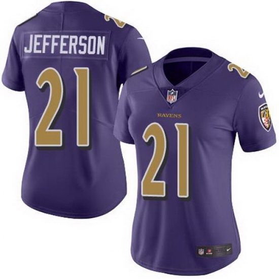 Nike Ravens #21 Tony Jefferson Purple Womens Stitched NFL Limited Rush Jersey Nike Ravens #21 Tony Jefferson Purple Womens Stitched NFL Limited Rush Jersey