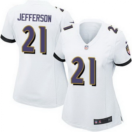 Nike Ravens #21 Tony Jefferson White Womens Stitched NFL New Elite Jersey Nike Ravens #21 Tony Jefferson White Womens Stitched NFL New Elite Jersey