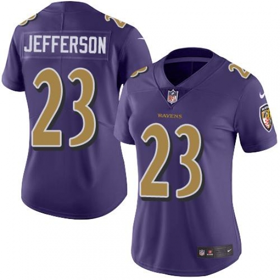 Nike Ravens #23 Tony Jefferson Purple Womens Stitched NFL Limited Rush Jersey Nike Ravens #23 Tony Jefferson Purple Womens Stitched NFL Limited Rush Jersey