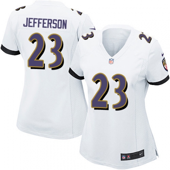 Nike Ravens #23 Tony Jefferson White Womens Stitched NFL New Elite Jersey Nike Ravens #23 Tony Jefferson White Womens Stitched NFL New Elite Jersey