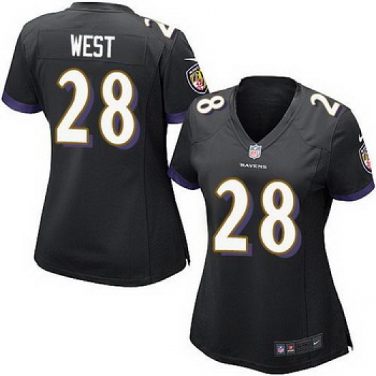 Nike Ravens 28 Terrance West Black Alternate Womens Stitched NFL New Elite Jersey Nike Ravens 28 Terrance West Black Alternate Womens Stitched NFL New Elite Jersey