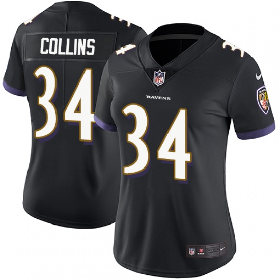 Nike Ravens #34 Alex Collins Black Alternate Womens Stitched NFL Vapor Untouchable Limited Jersey Nike Ravens #34 Alex Collins Black Alternate Womens Stitched NFL Vapor Untouchable Limited Jersey
