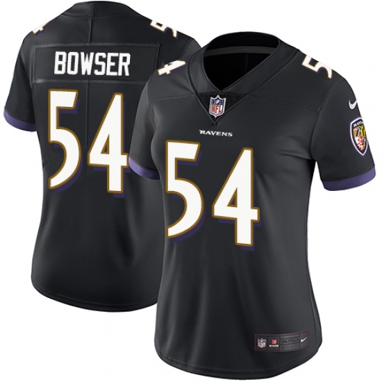Nike Ravens #54 Tyus Bowser Black Alternate Womens Stitched NFL Vapor Untouchable Limited Jersey Nike Ravens #54 Tyus Bowser Black Alternate Womens Stitched NFL Vapor Untouchable Limited Jersey