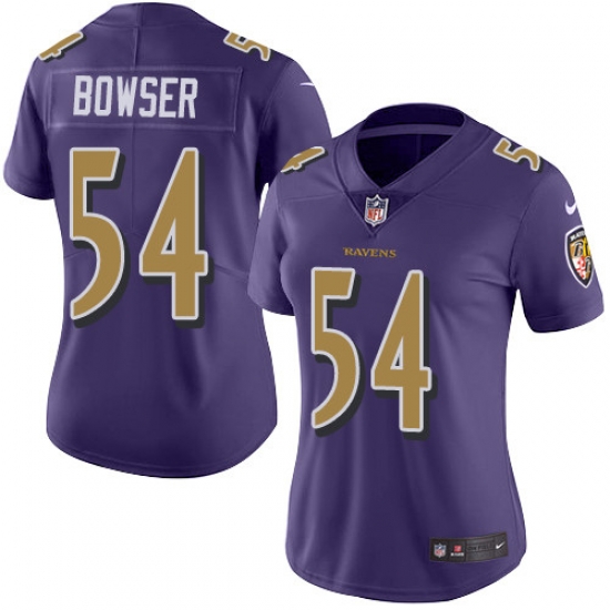 Nike Ravens #54 Tyus Bowser Purple Womens Stitched NFL Limited Rush Jersey Nike Ravens #54 Tyus Bowser Purple Womens Stitched NFL Limited Rush Jersey