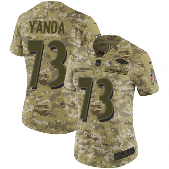 Nike Ravens #73 Marshal Yanda Camo Women Stitched NFL Limited 2018 Salute to Service Jersey Nike Ravens #73 Marshal Yanda Camo Women Stitched NFL Limited 2018 Salute to Service Jersey