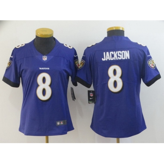 Nike Ravens 8 LaMar Jackson Purple Women Vapor Untouchable Limited Jersey Nike Ravens 8 LaMar Jackson Purple Women Vapor Untouchable Limited Jersey