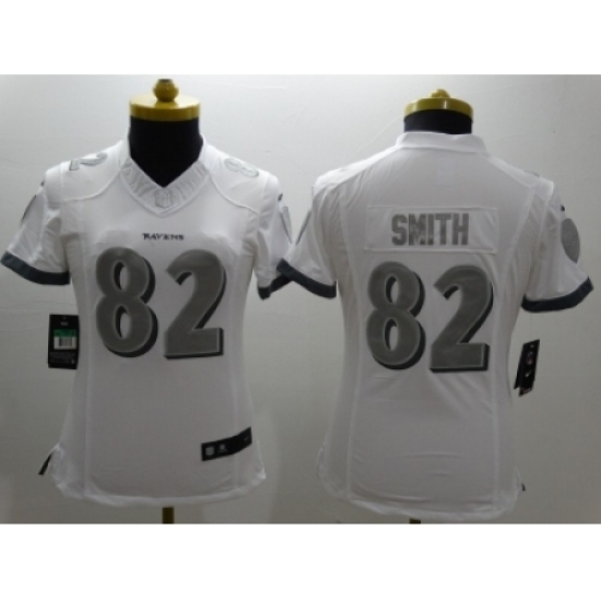 Nike Women Baltimore Ravens #82 Torrey Smith Platinum White Jerseys Nike Women Baltimore Ravens #82 Torrey Smith Platinum White Jerseys
