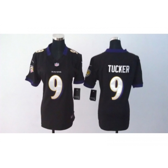 Nike Women Baltimore Ravens #9 Tucker black jerseys Nike Women Baltimore Ravens #9 Tucker black jerseys