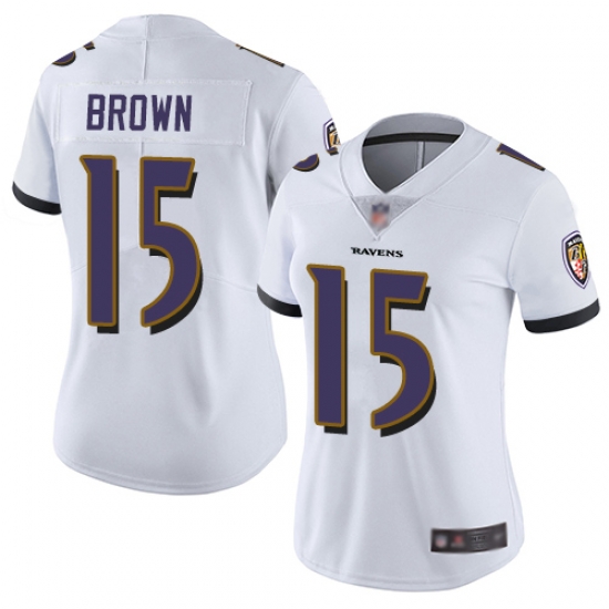 Ravens 15 Marquise Brown White Women Stitched Football Vapor Untouchable Limited Jersey Ravens 15 Marquise Brown White Women Stitched Football Vapor Untouchable Limited Jersey