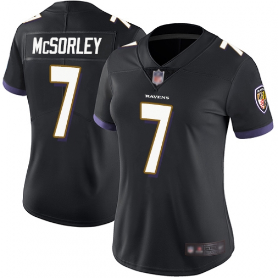 Ravens 7 Trace McSorley Black Alternate Women Stitched Football Vapor Untouchable Limited Jersey Ravens 7 Trace McSorley Black Alternate Women Stitched Football Vapor Untouchable Limited Jersey