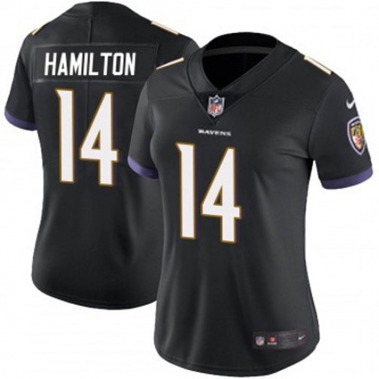 Women Baltimore Ravens 14 Kyle Hamilton Black 2023 F U S E Vapor Jersey Women Baltimore Ravens 14 Kyle Hamilton Black 2023 F U S E Vapor Jersey