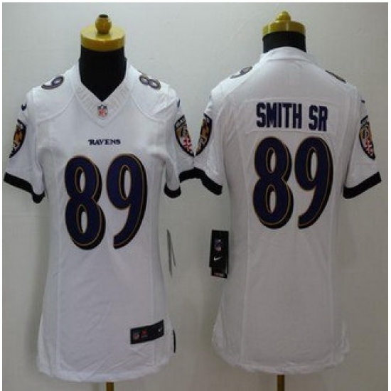 Women New Baltimore ravens #89 Steve Smith Sr White Stitched NFL New Limited Jersey Women New Baltimore ravens #89 Steve Smith Sr White Stitched NFL New Limited Jersey