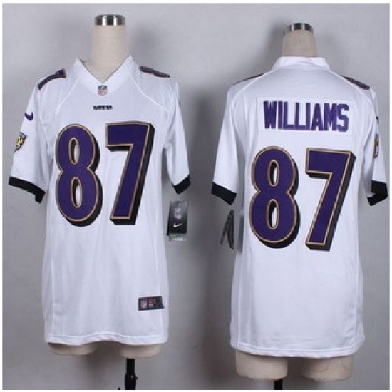 Women New Ravens #87 Maxx Williams White Stitched NFL New Elite Jersey Women New Ravens #87 Maxx Williams White Stitched NFL New Elite Jersey