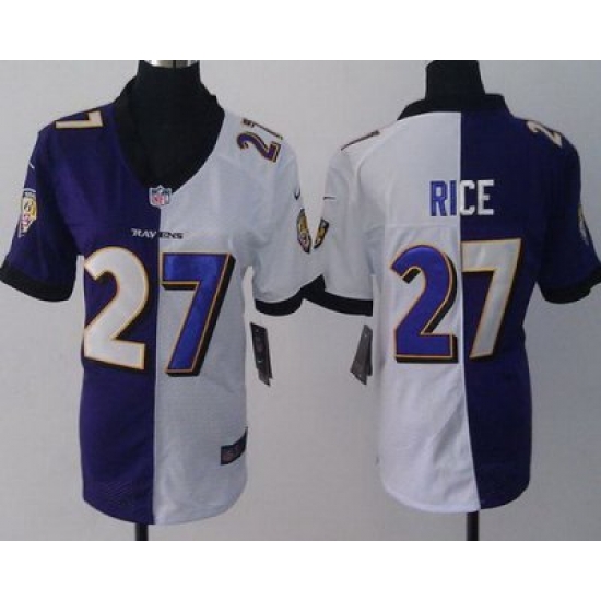 Women Nike Baltimore Ravens #27 Ray Rice Purple White Split NFL Jerseys Women Nike Baltimore Ravens #27 Ray Rice Purple White Split NFL Jerseys