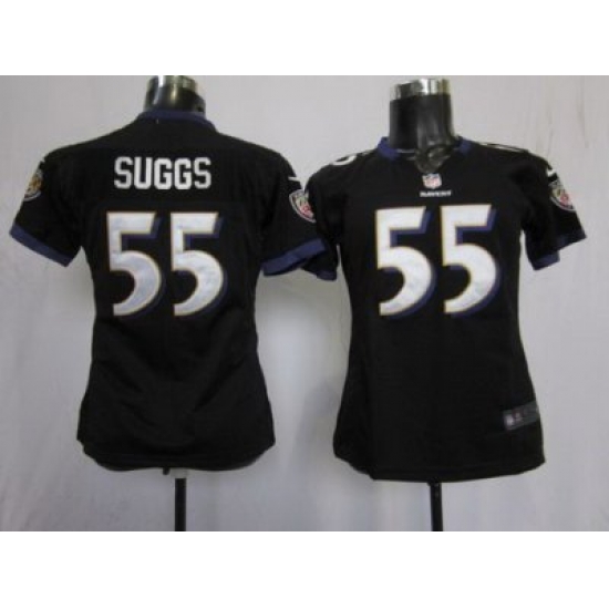 Women Nike Baltimore Ravens #55 Terrell Suggs Black Nike NFL Jerseys Women Nike Baltimore Ravens #55 Terrell Suggs Black Nike NFL Jerseys