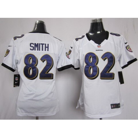 Women Nike Baltimore Ravens 82 Torrey Smith White Jerseys Women Nike Baltimore Ravens 82 Torrey Smith White Jerseys