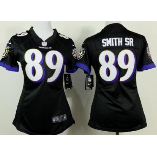 Women Nike Baltimore Ravens 89 Steve Smith SR Black NFL Jerseys Women Nike Baltimore Ravens 89 Steve Smith SR Black NFL Jerseys