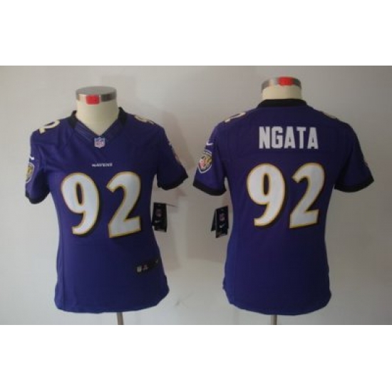 Women Nike Baltimore Ravens #92 Haloti Ngata Purple(Women Limited Jerseys) Women Nike Baltimore Ravens #92 Haloti Ngata Purple(Women Limited Jerseys)