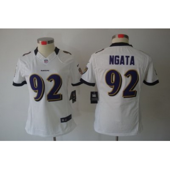 Women Nike Baltimore Ravens #92 Haloti Ngata White(Women Limited Jerseys) Women Nike Baltimore Ravens #92 Haloti Ngata White(Women Limited Jerseys)