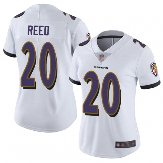 Women Ravens 20 Ed Reed White Stitched Football Vapor Untouchable Limited Jersey Women Ravens 20 Ed Reed White Stitched Football Vapor Untouchable Limited Jersey