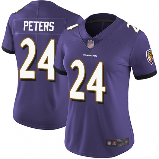 Women Ravens 24 Marcus Peters Purple Team Color Stitched Football Vapor Untouchable Limited Jersey Women Ravens 24 Marcus Peters Purple Team Color Stitched Football Vapor Untouchable Limited Jersey