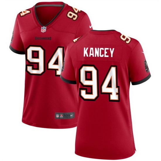 Women Tampa Bay Buccanee 94 Calijah Kancey Red 2023 Draft Stitched Game Jersey Women Tampa Bay Buccanee 94 Calijah Kancey Red 2023 Draft Stitched Game Jersey