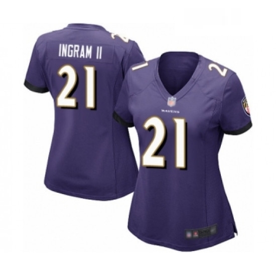 Womens Baltimore Ravens 21 Mark Ingram II Game Purple Team Color Football Jersey Womens Baltimore Ravens 21 Mark Ingram II Game Purple Team Color Football Jersey