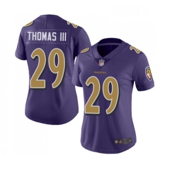 Womens Baltimore Ravens 29 Earl Thomas III Limited Purple Rush Vapor Untouchable Football Jersey Womens Baltimore Ravens 29 Earl Thomas III Limited Purple Rush Vapor Untouchable Football Jersey