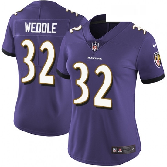 Womens Nike Baltimore Ravens 32 Eric Weddle Elite Purple Team Color NFL Jersey Womens Nike Baltimore Ravens 32 Eric Weddle Elite Purple Team Color NFL Jersey