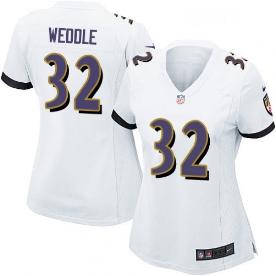 Womens Nike Baltimore Ravens 32 Eric Weddle Game White NFL Jersey Womens Nike Baltimore Ravens 32 Eric Weddle Game White NFL Jersey