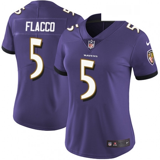 Womens Nike Baltimore Ravens 5 Joe Flacco Elite Purple Team Color NFL Jersey Womens Nike Baltimore Ravens 5 Joe Flacco Elite Purple Team Color NFL Jersey
