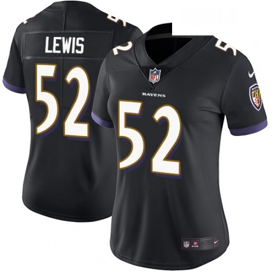 Womens Nike Baltimore Ravens 52 Ray Lewis Elite Black Alternate NFL Jersey Womens Nike Baltimore Ravens 52 Ray Lewis Elite Black Alternate NFL Jersey