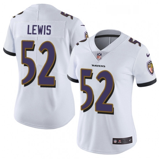 Womens Nike Baltimore Ravens 52 Ray Lewis Elite White NFL Jersey Womens Nike Baltimore Ravens 52 Ray Lewis Elite White NFL Jersey