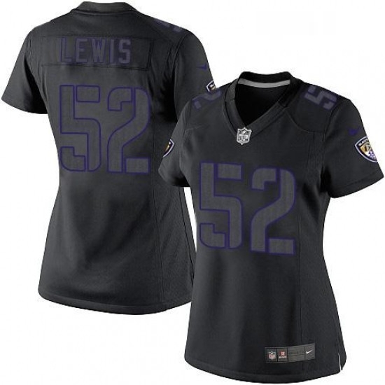 Womens Nike Baltimore Ravens 52 Ray Lewis Limited Black Impact NFL Jersey Womens Nike Baltimore Ravens 52 Ray Lewis Limited Black Impact NFL Jersey