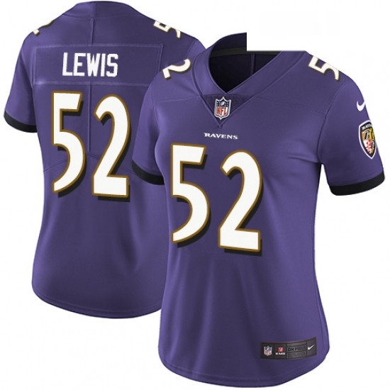 Womens Nike Baltimore Ravens 52 Ray Lewis Purple Team Color Vapor Untouchable Limited Player NFL Jersey Womens Nike Baltimore Ravens 52 Ray Lewis Purple Team Color Vapor Untouchable Limited Player NFL Jersey
