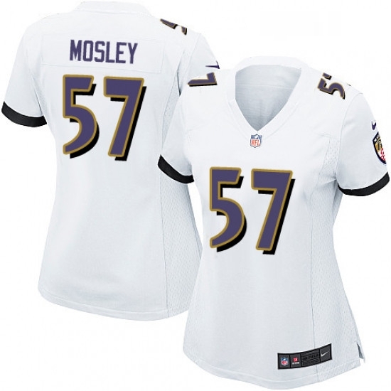Womens Nike Baltimore Ravens 57 CJ Mosley Game White NFL Jersey Womens Nike Baltimore Ravens 57 CJ Mosley Game White NFL Jersey