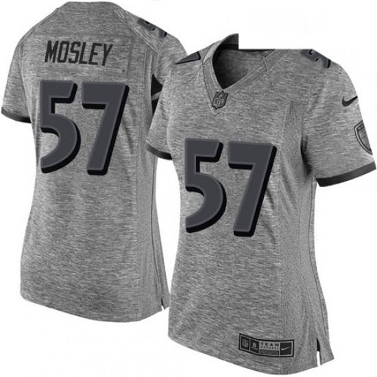 Womens Nike Baltimore Ravens 57 CJ Mosley Limited Gray Gridiron NFL Jersey Womens Nike Baltimore Ravens 57 CJ Mosley Limited Gray Gridiron NFL Jersey