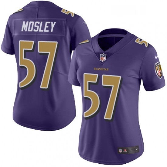 Womens Nike Baltimore Ravens 57 CJ Mosley Limited Purple Rush Vapor Untouchable NFL Jersey Womens Nike Baltimore Ravens 57 CJ Mosley Limited Purple Rush Vapor Untouchable NFL Jersey