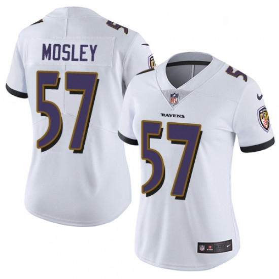 Womens Nike Baltimore Ravens 57 CJ Mosley White Vapor Untouchable Limited Player NFL Jersey Womens Nike Baltimore Ravens 57 CJ Mosley White Vapor Untouchable Limited Player NFL Jersey