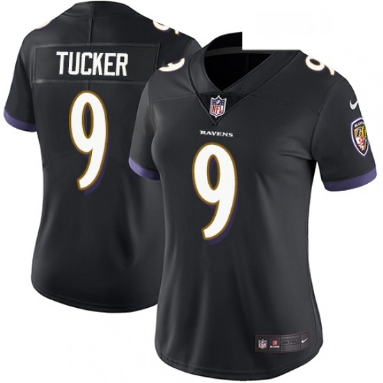 Womens Nike Baltimore Ravens 9 Justin Tucker Elite Black Alternate NFL Jersey Womens Nike Baltimore Ravens 9 Justin Tucker Elite Black Alternate NFL Jersey