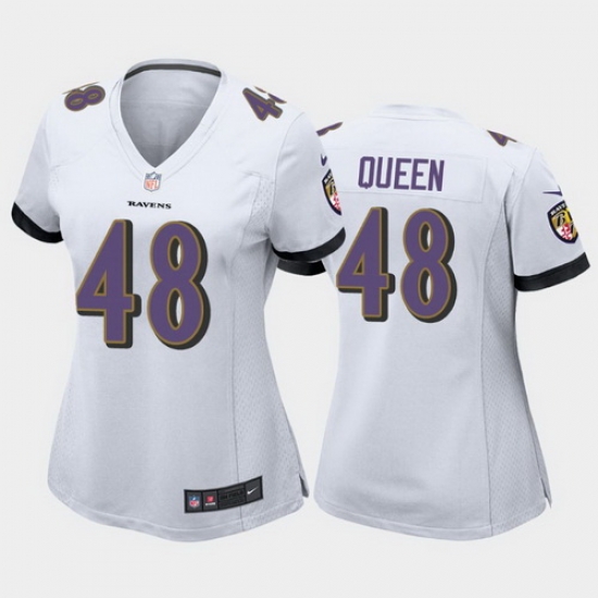 women patrick queen baltimore ravens white game jersey women patrick queen baltimore ravens white game jersey