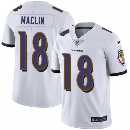 Nike Ravens #18 Jeremy Maclin White Youth Stitched NFL Vapor Untouchable Limited Jersey Nike Ravens #18 Jeremy Maclin White Youth Stitched NFL Vapor Untouchable Limited Jersey