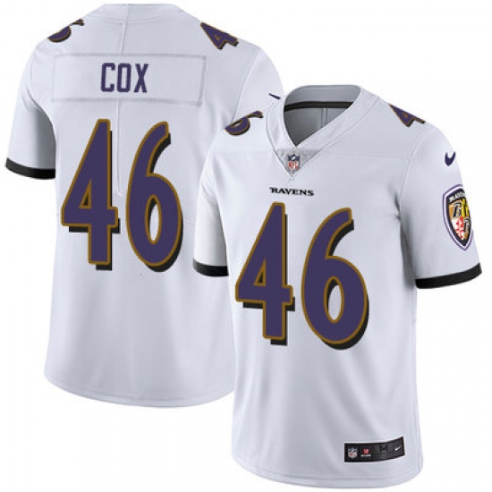 Nike Ravens #46 Morgan Cox White Youth Stitched NFL Vapor Untouchable Limited Jersey Nike Ravens #46 Morgan Cox White Youth Stitched NFL Vapor Untouchable Limited Jersey